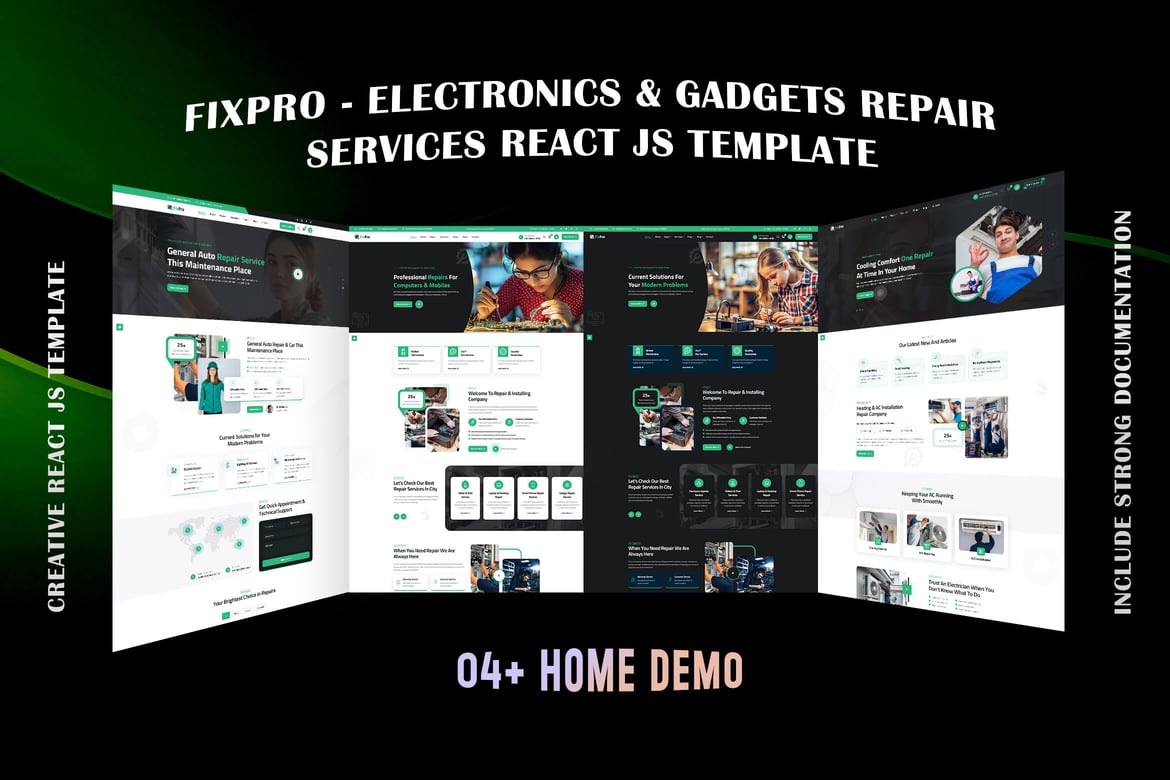 Fixpro - Template Website Perbaikan Elektronik dan Gadget yang Modern