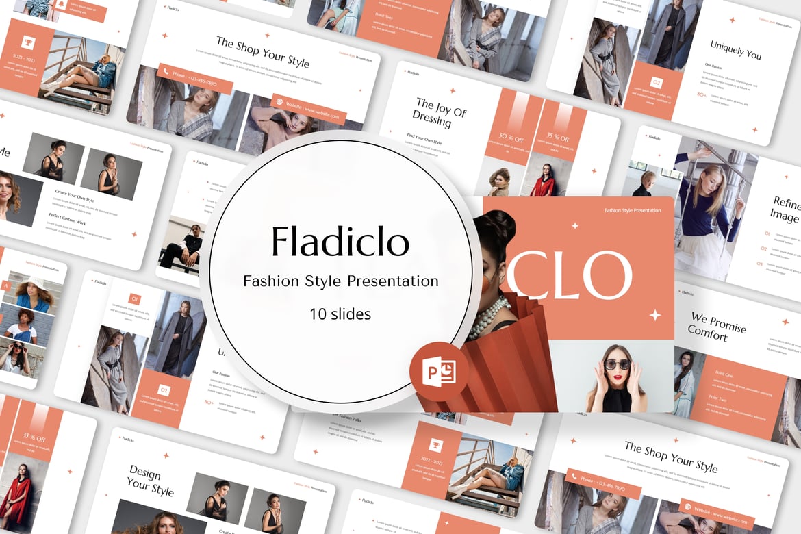 Template PowerPoint Fladiclo - Gaya Fashion yang Menawan