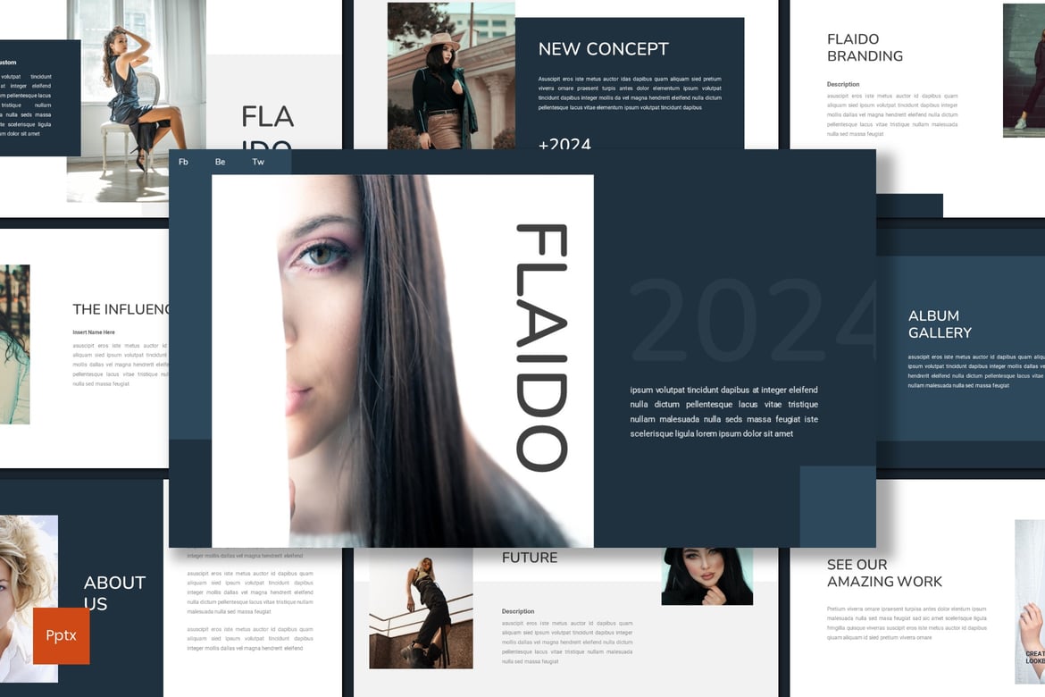 Flaido - Template Presentasi Powerpoint Kreatif dan Minimalis