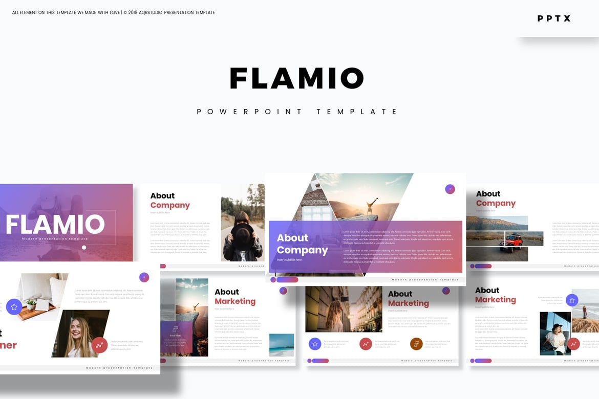Flamio - Template PowerPoint Kreatif untuk Presentasi Anda