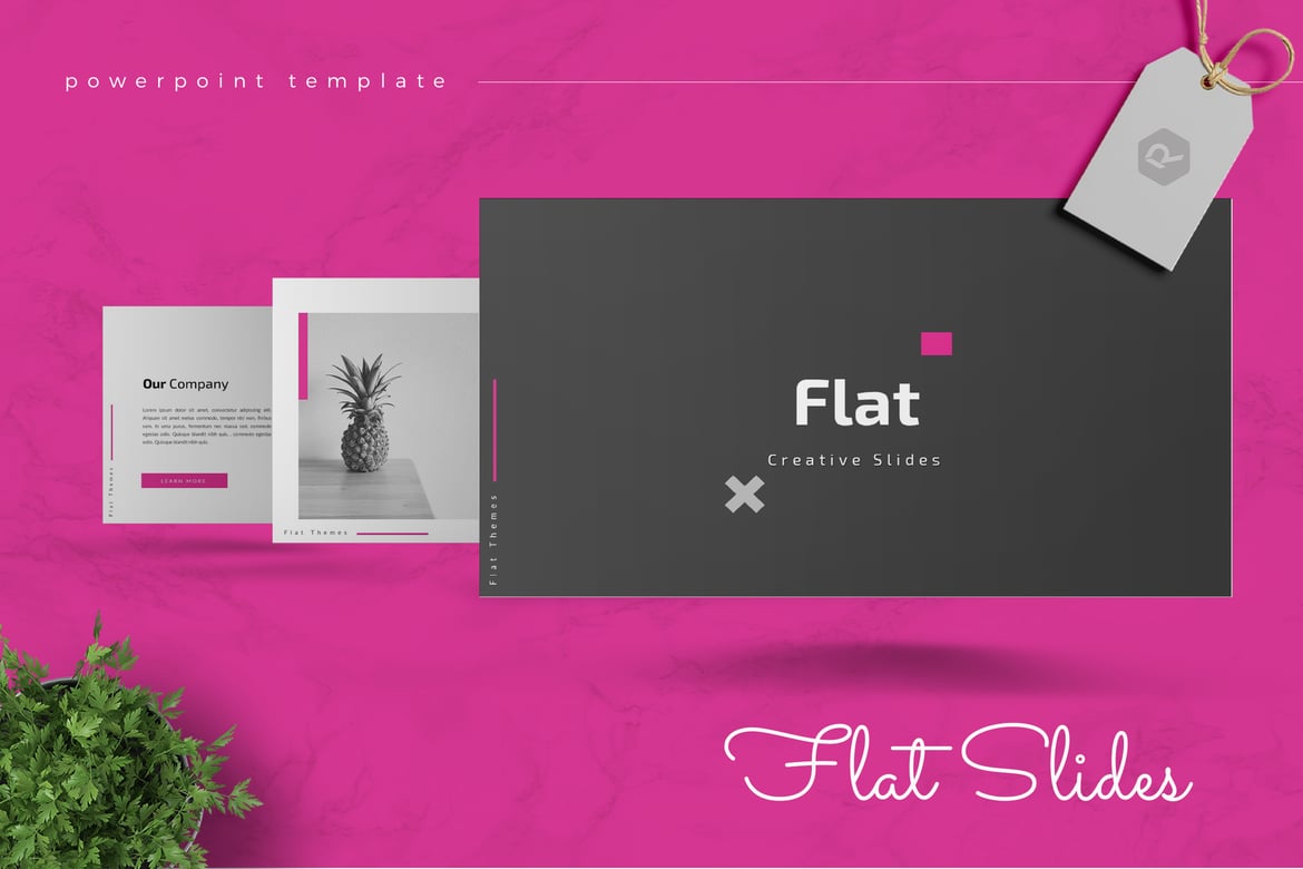 Template PowerPoint FLAT - Presentasi Kreatif yang Menarik