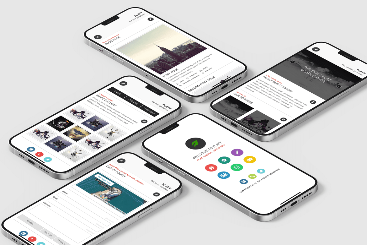 Flaty | Template Website Mobile Modern