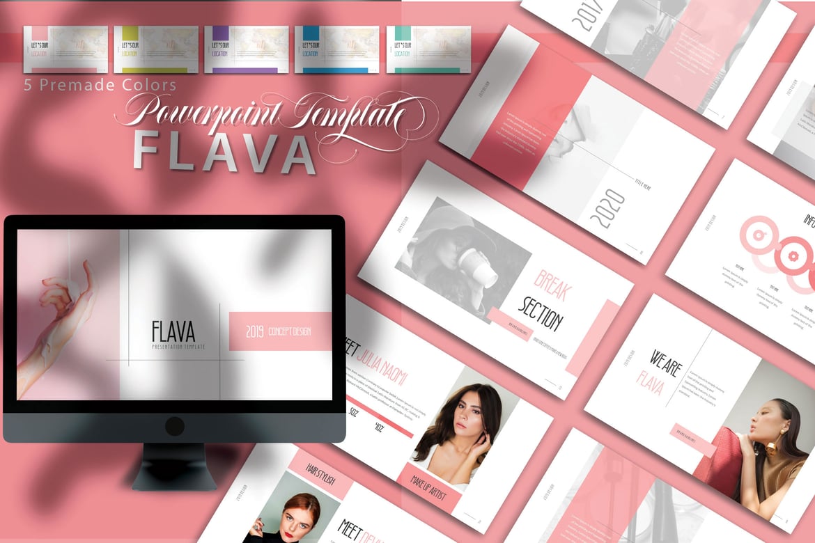 Flava - Template Presentasi Powerpoint yang Kreatif dan Minimalis