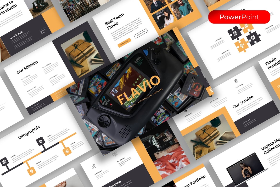 Flavio - Template PowerPoint Bisnis yang Menarik