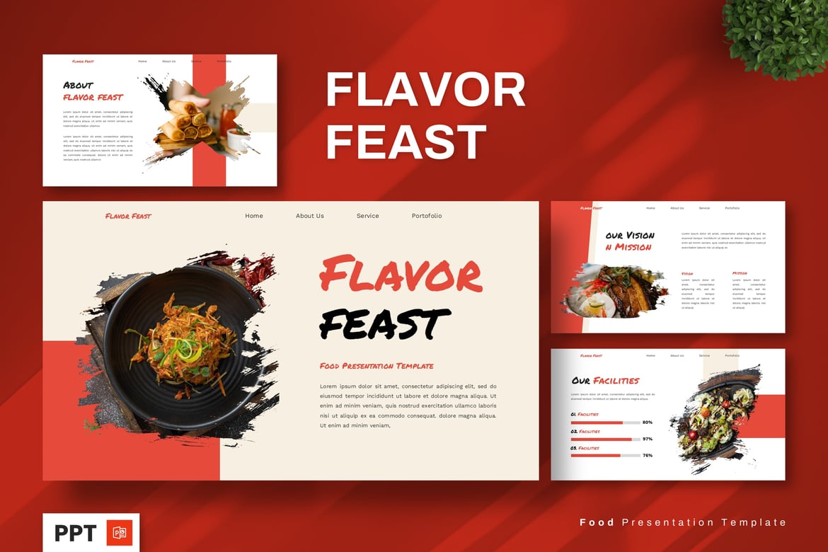 Feast of Flavors - Template Presentasi Makanan