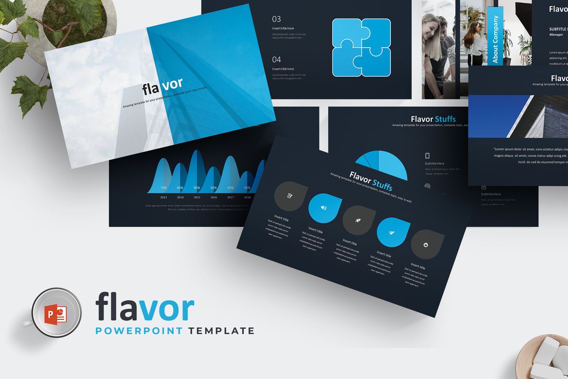 Template Presentasi PowerPoint Flavor - Solusi Kreatif untuk Semua Kebutuhan Anda