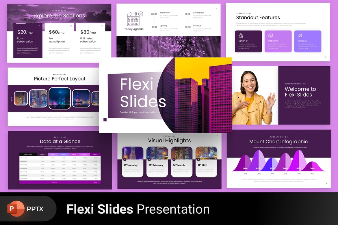 Template Presentasi PowerPoint Flexi Slides yang Serbaguna