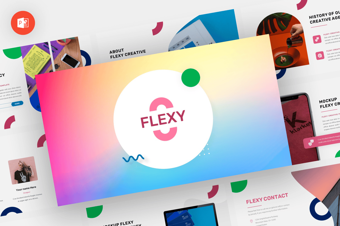 Flexy - Template Presentasi PowerPoint Kreatif dan Modern
