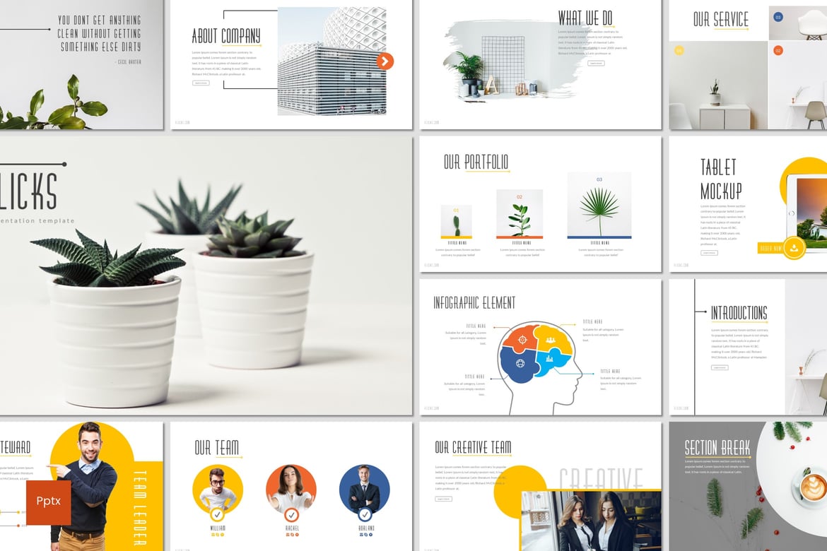 Flicks - Template PowerPoint Minimalis dan Kreatif