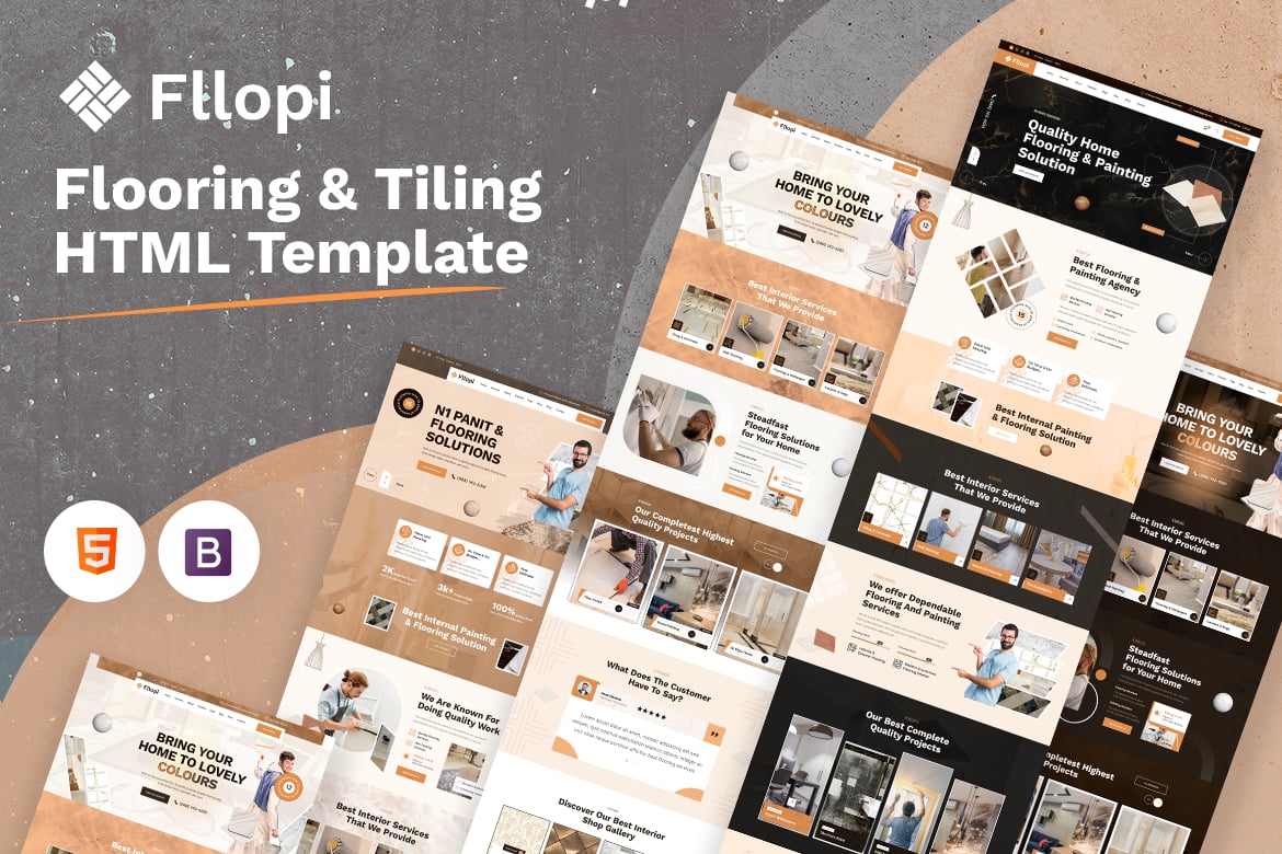 Fllopi - Template Website untuk Lantai & Pengecatan yang Menawan