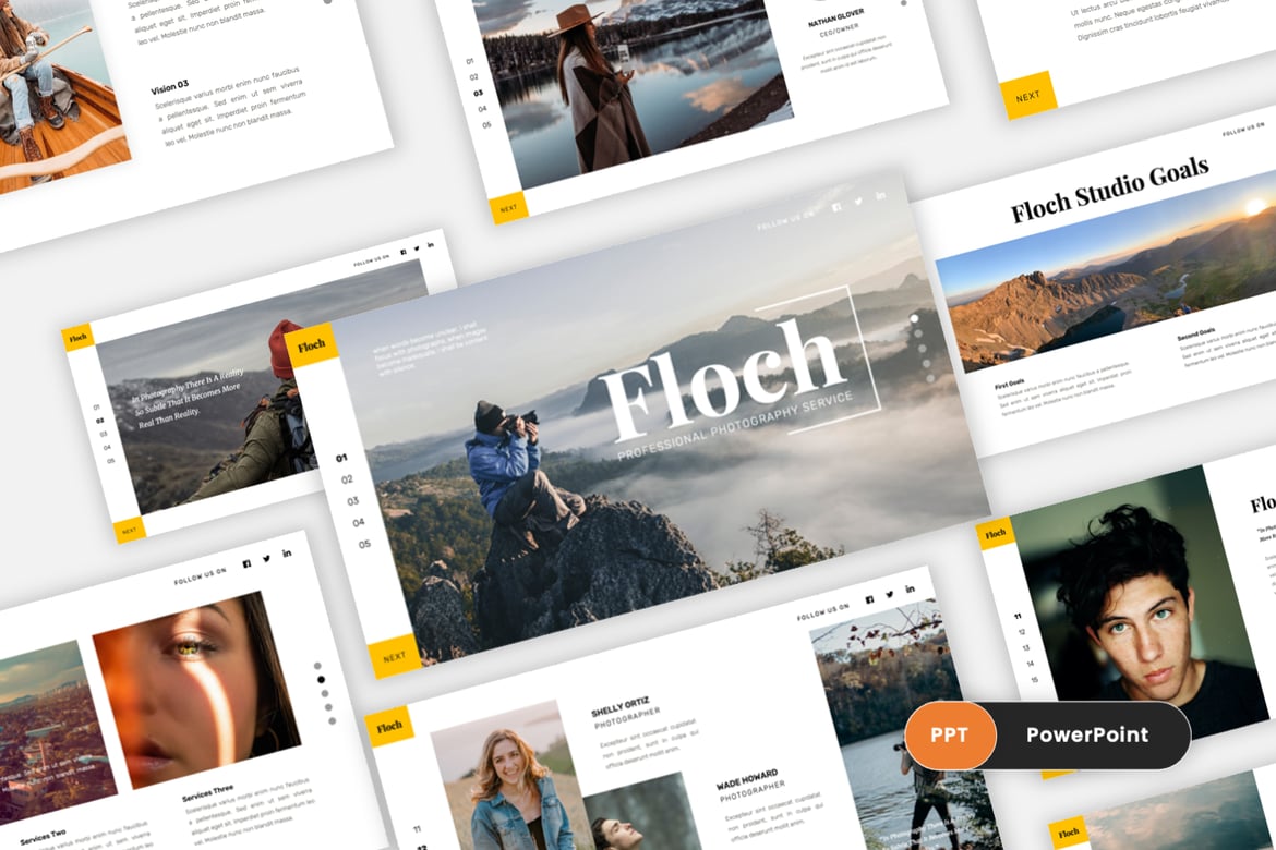 Floch - Template PowerPoint Fotografi yang Menawan