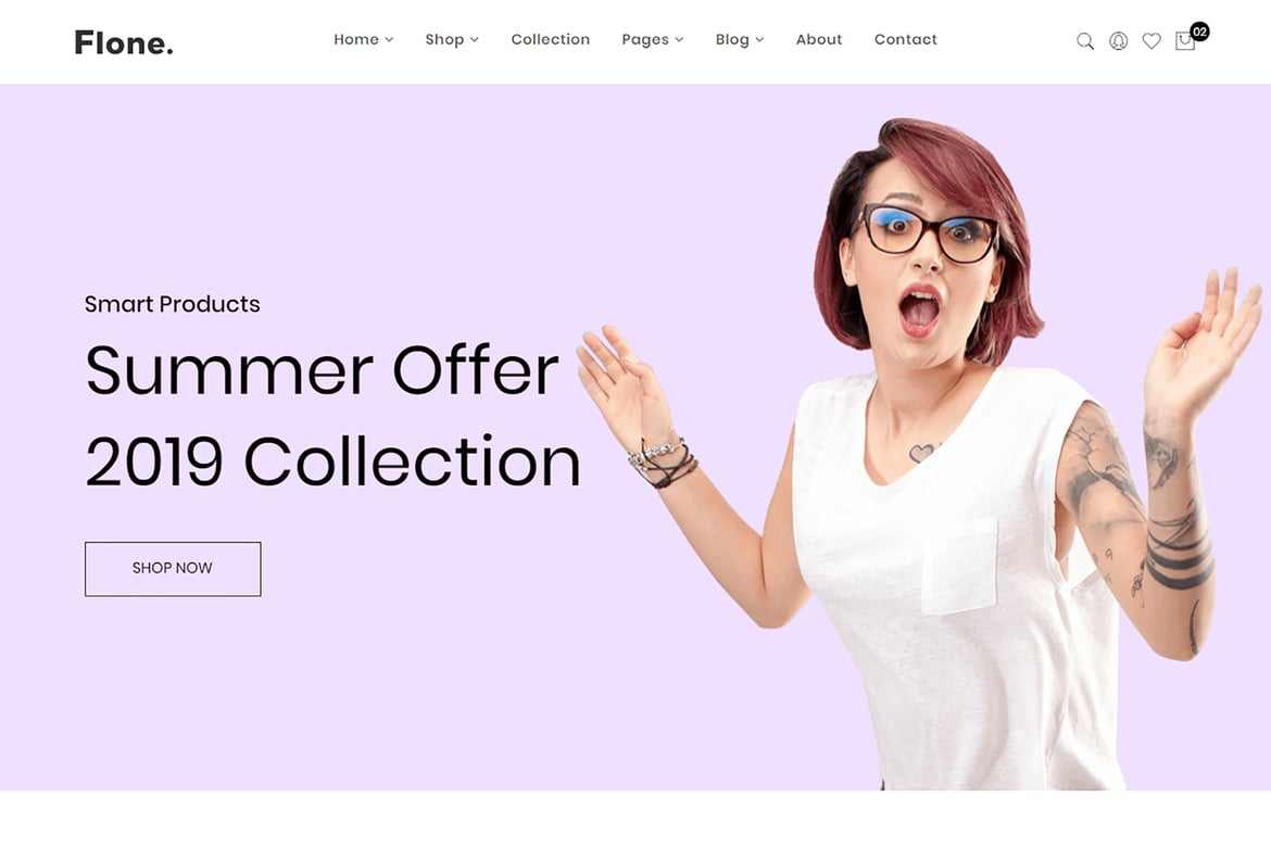 Flone - Template Website eCommerce Bersih dan Minimalis