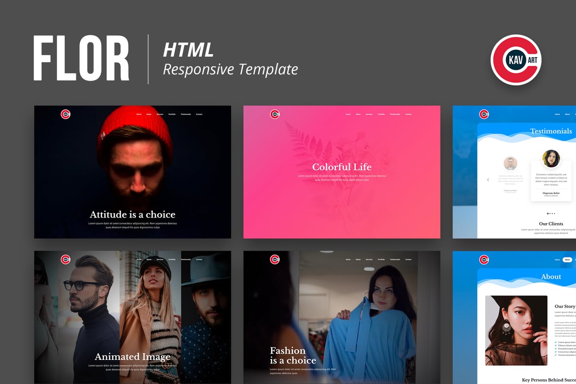 Flor - Template Website HTML Responsif yang Kreatif dan Serbaguna