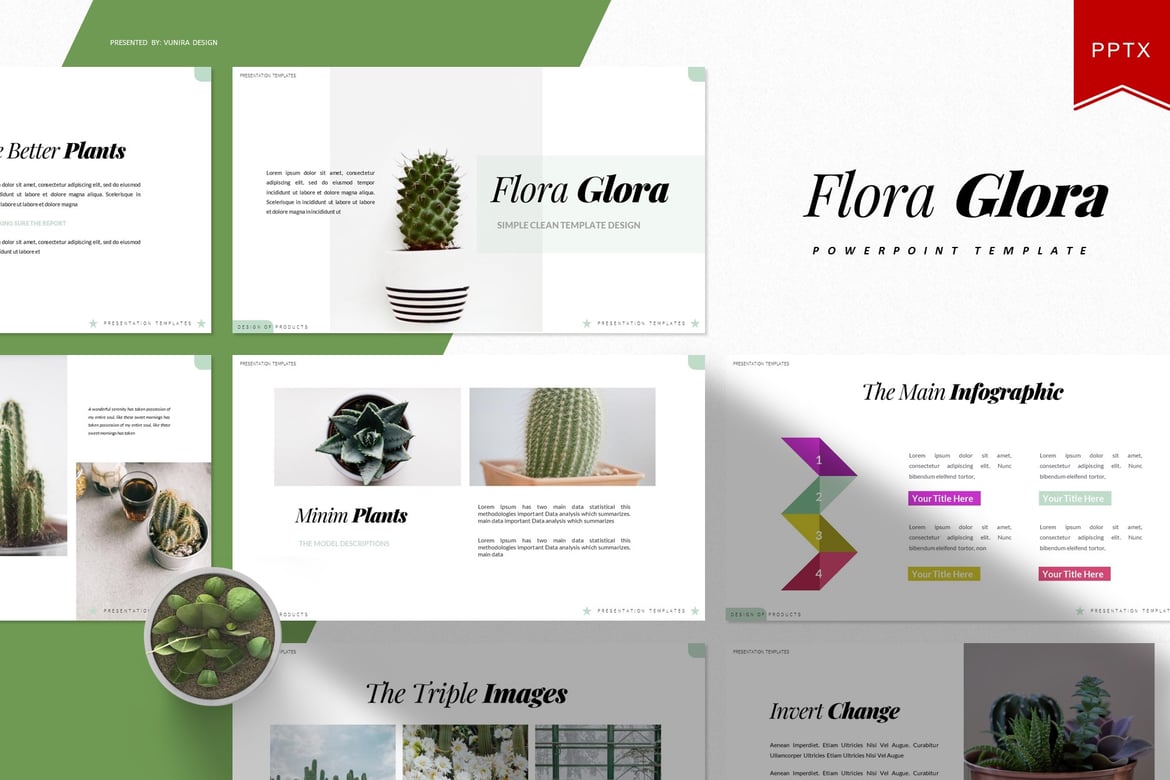 Template Presentasi Flora Glora | Profesional dan Menarik