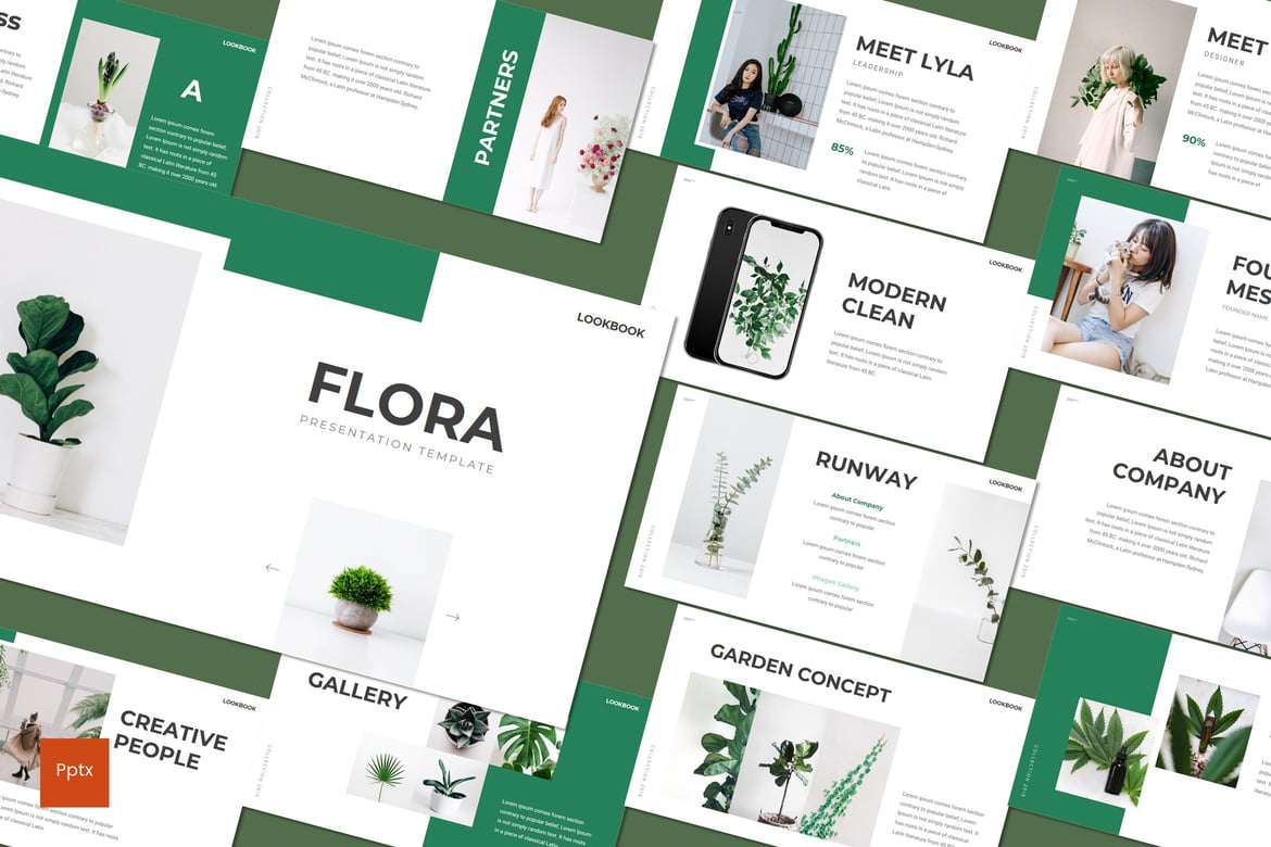 Flora - Template Presentasi Powerpoint Kreatif dan Minimalis