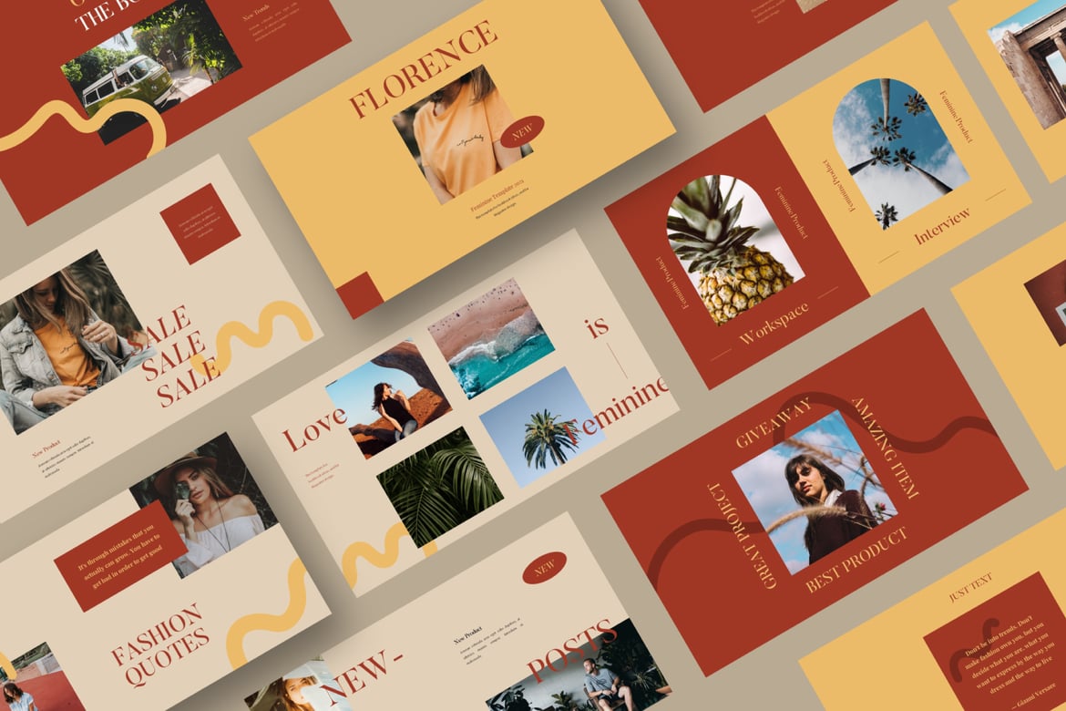 Template PowerPoint Florence yang Menawan