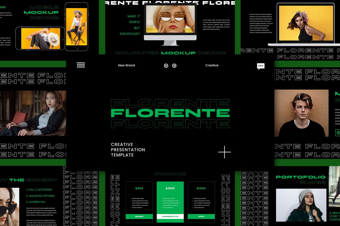 Template PowerPoint Florente yang Menarik dan Profesional
