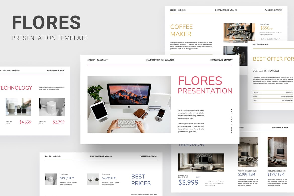 Template Presentasi Elektronik Cerdas - Katalog Flores