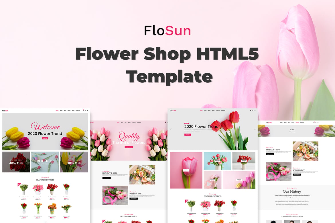 FloSun - Template Website Toko Bunga yang Elegan dan Modern