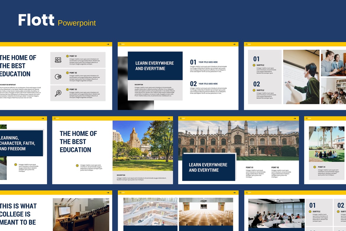 Template Powerpoint Flott - Solusi Presentasi Profesional