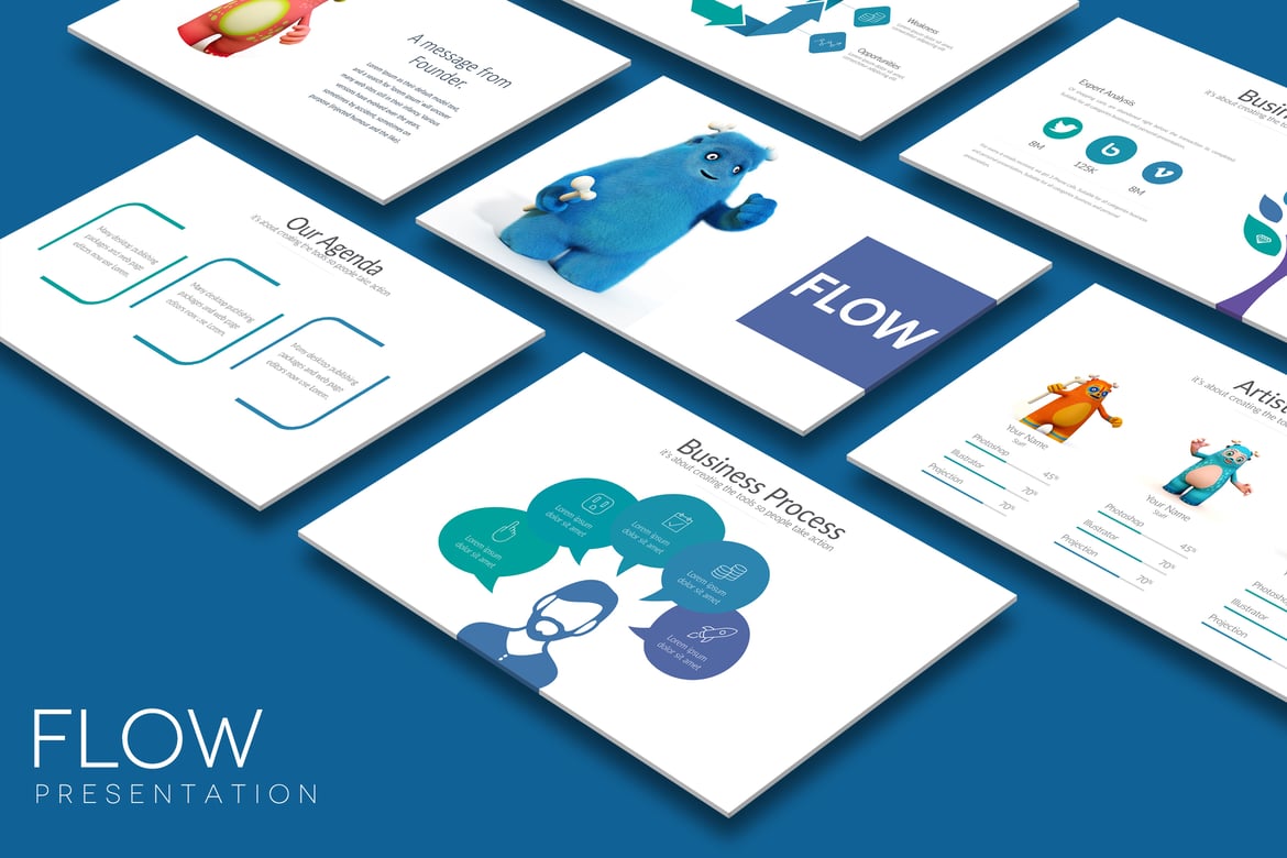 Template Powerpoint FLOW: Solusi Kreatif untuk Presentasi Anda