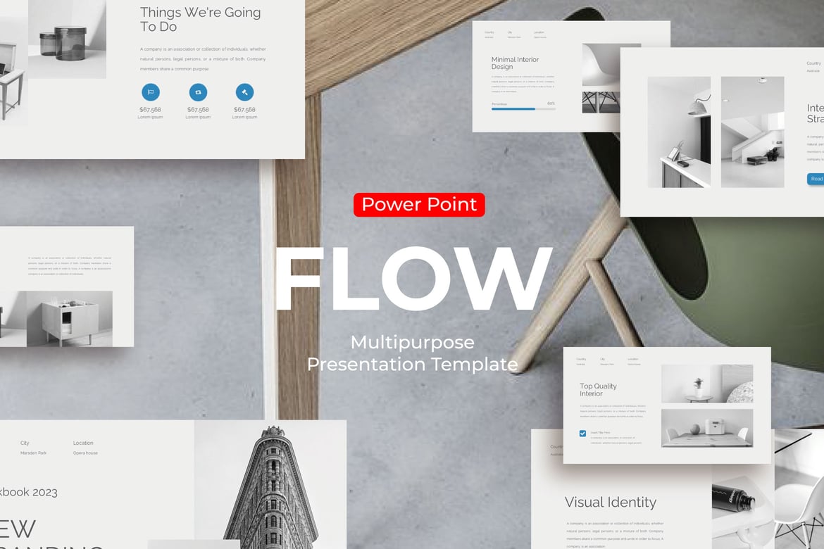 Template PowerPoint Flow - Solusi Presentasi Kreatif dan Profesional