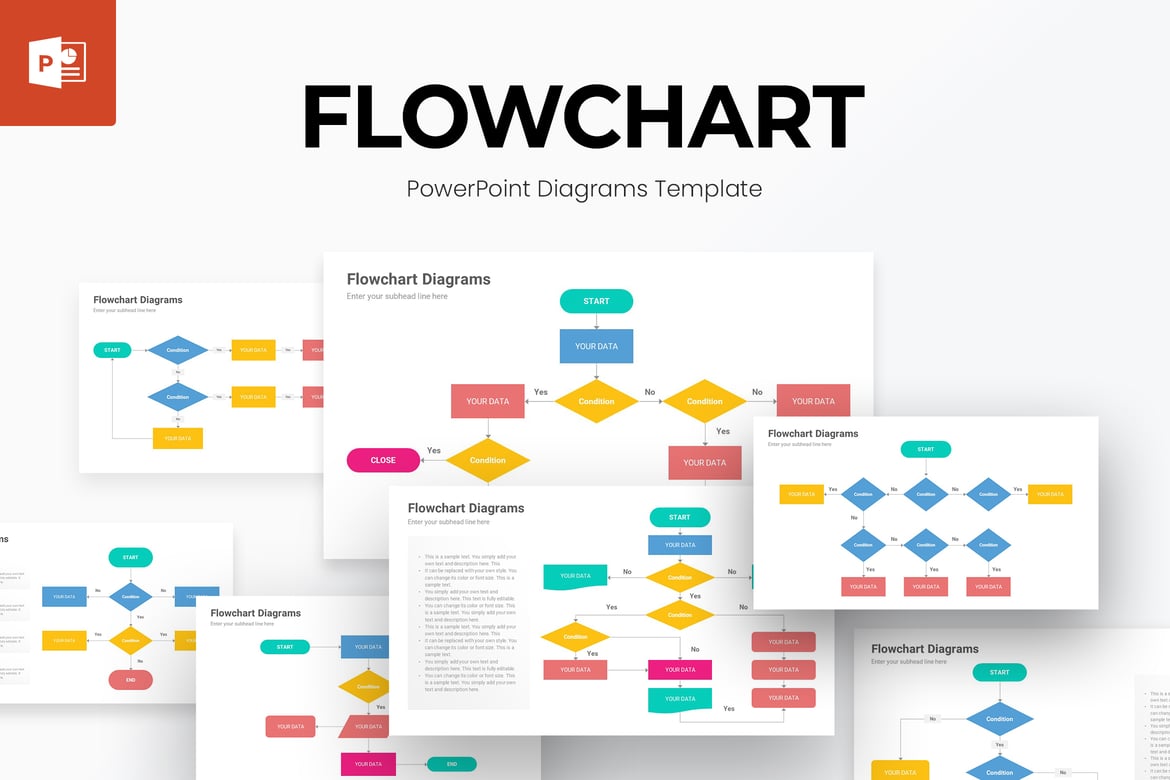 Template PowerPoint Diagram Alur yang Menarik dan Profesional