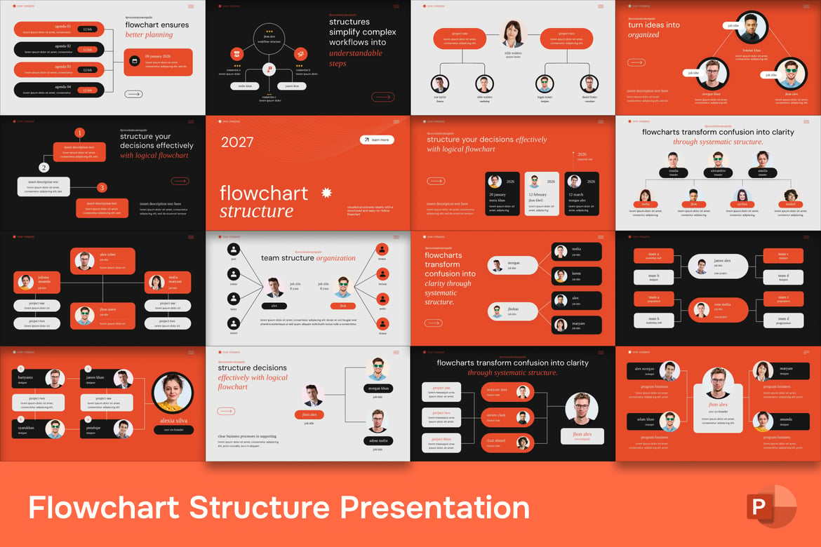 Template PowerPoint Alur Proses yang Menarik dan Profesional
