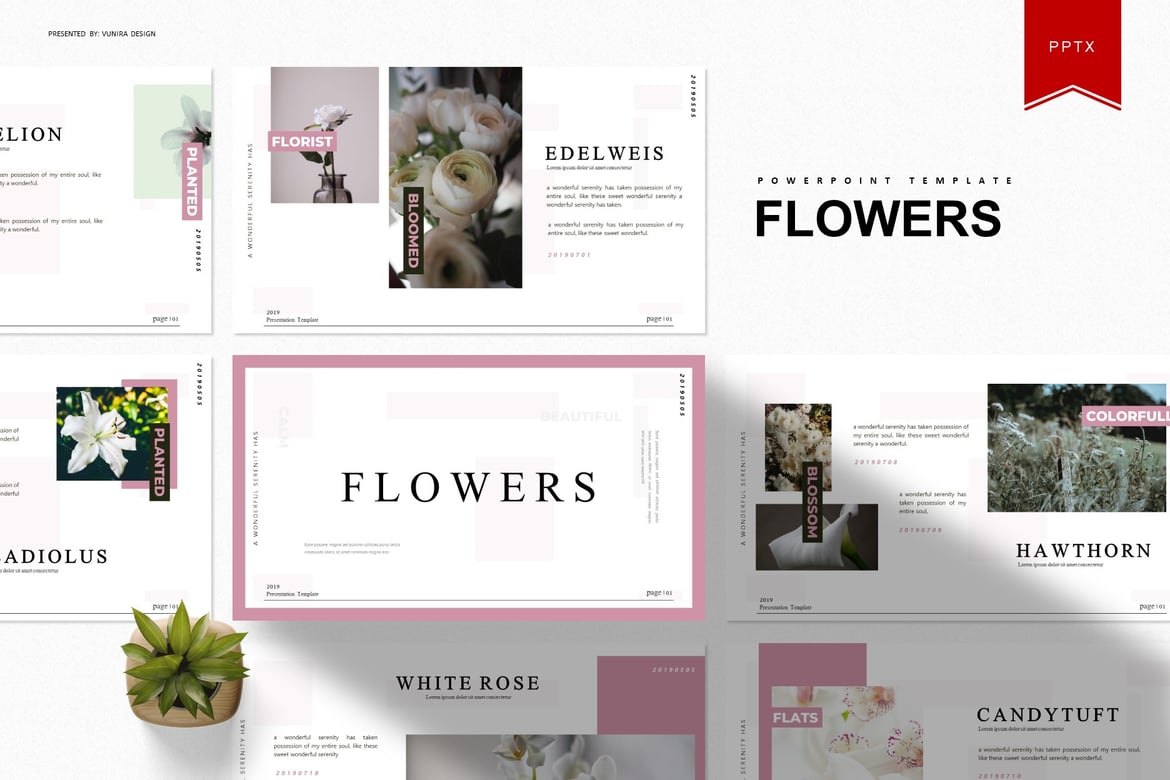 Template Presentasi Bunga | PowerPoint yang Menarik