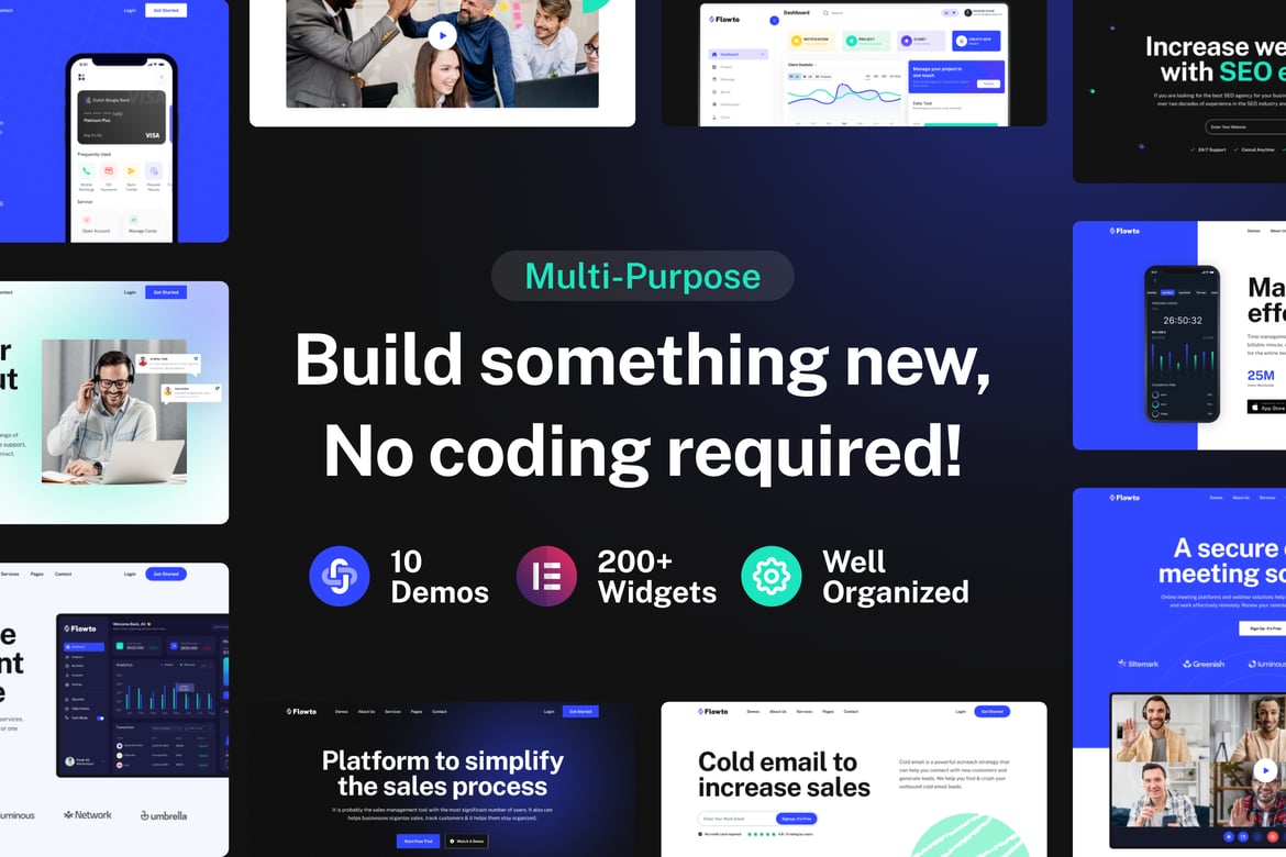 Flowto - Tema WordPress untuk Startup dan SaaS yang Menarik