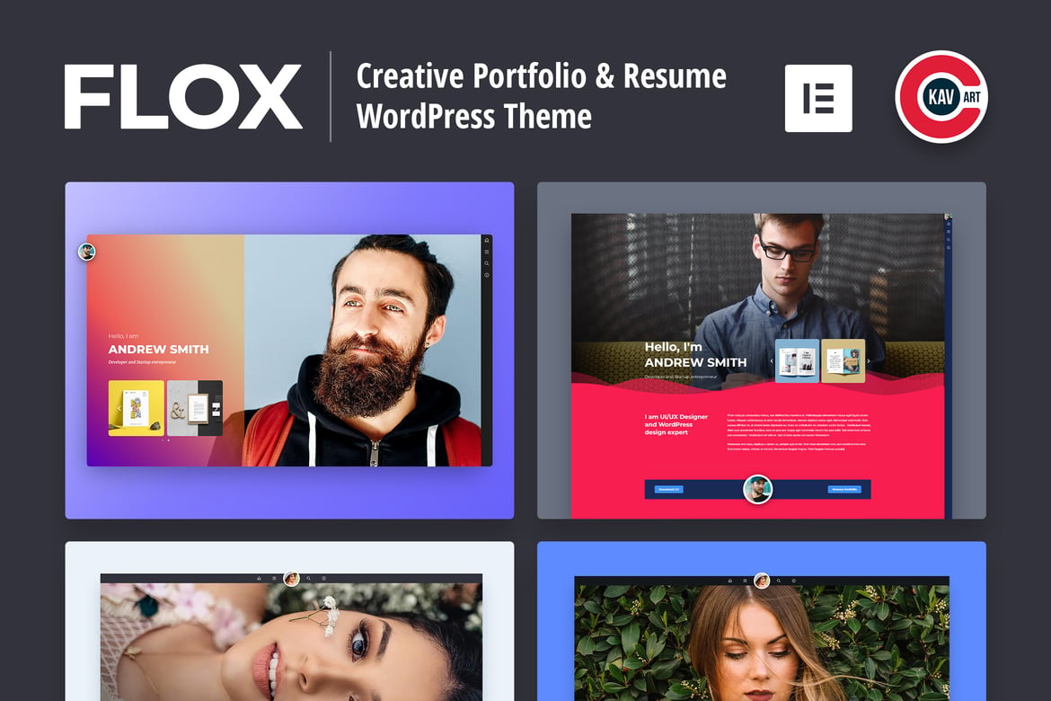 FLOX - Tema WordPress Portofolio Pribadi dan Resume yang Menarik