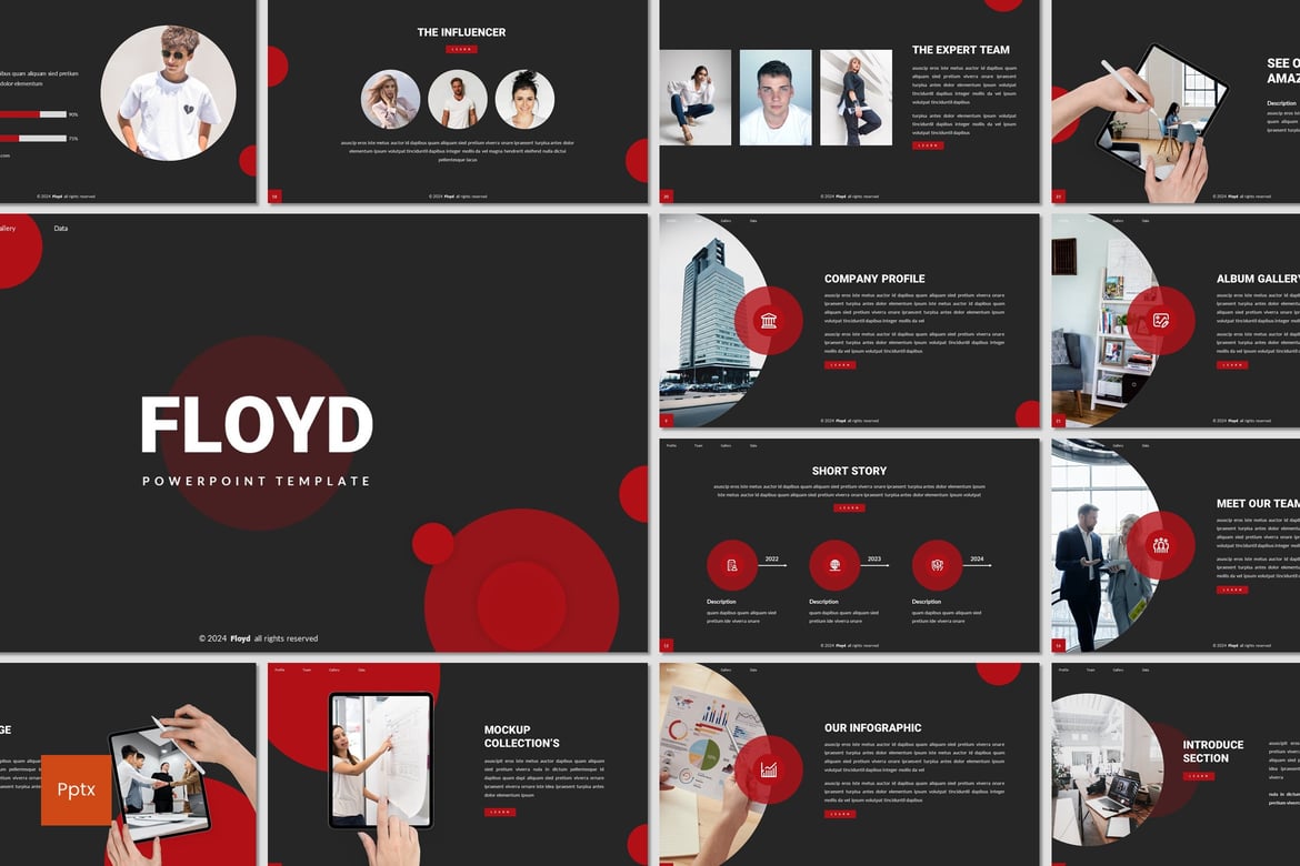 Floyd - Template Presentasi Powerpoint Modern dan Kreatif