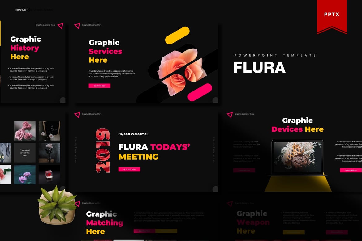 Template Presentasi Flura | Powerpoint yang Menarik dan Profesional