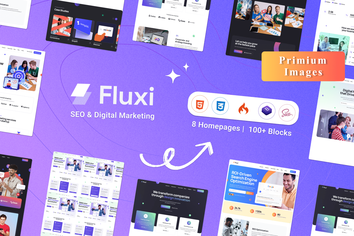 Fluxi - Template Website Digital Marketing SEO Berbasis CodeIgniter