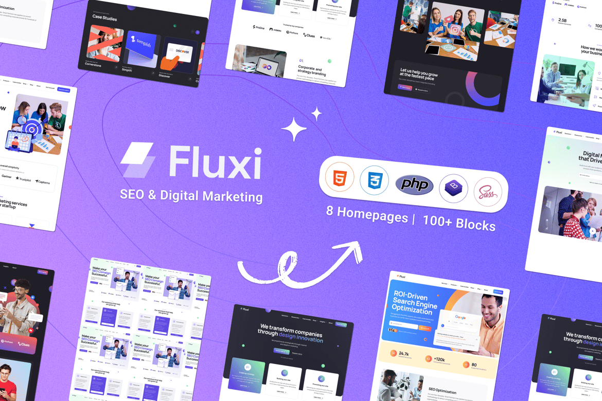 Fluxi - Template PHP untuk Pemasaran Digital SEO yang Kreatif