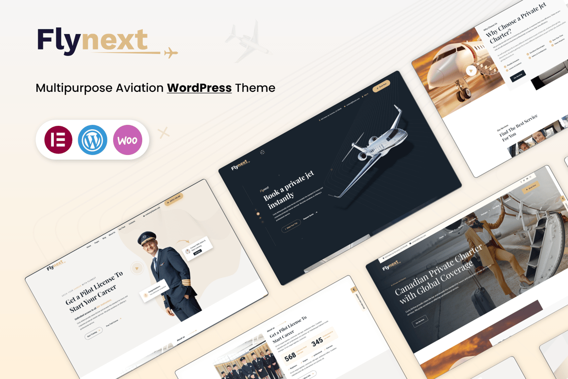 Flynext - Tema WordPress Serbaguna untuk Layanan Penerbangan