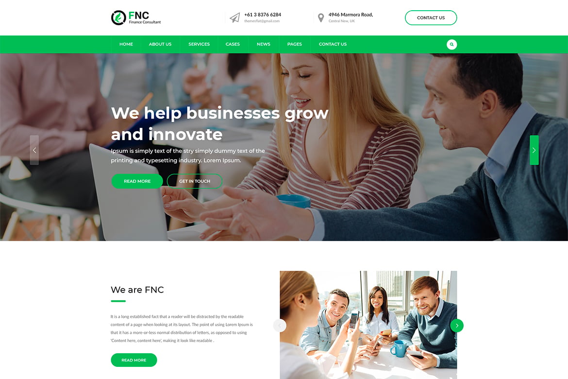 Template Website FNC - Solusi Terbaik untuk Keuangan & Konsultasi