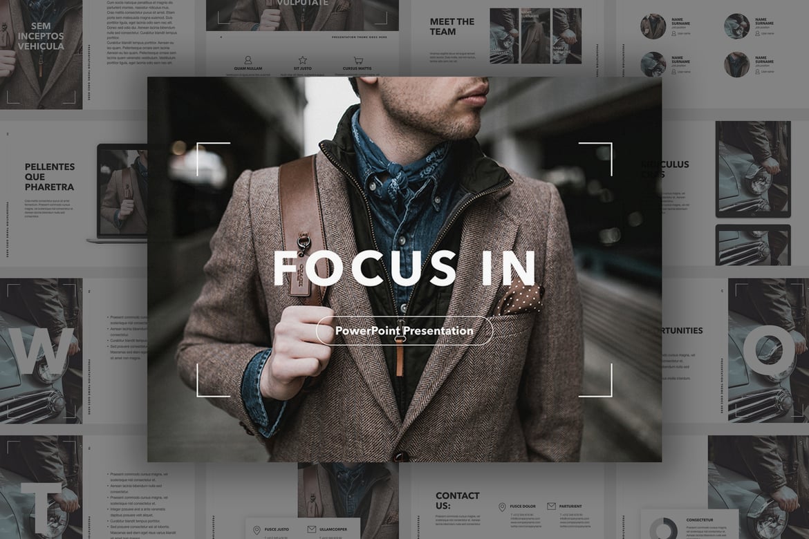 Template PowerPoint Fokus: Presentasi Profesional dan Menarik