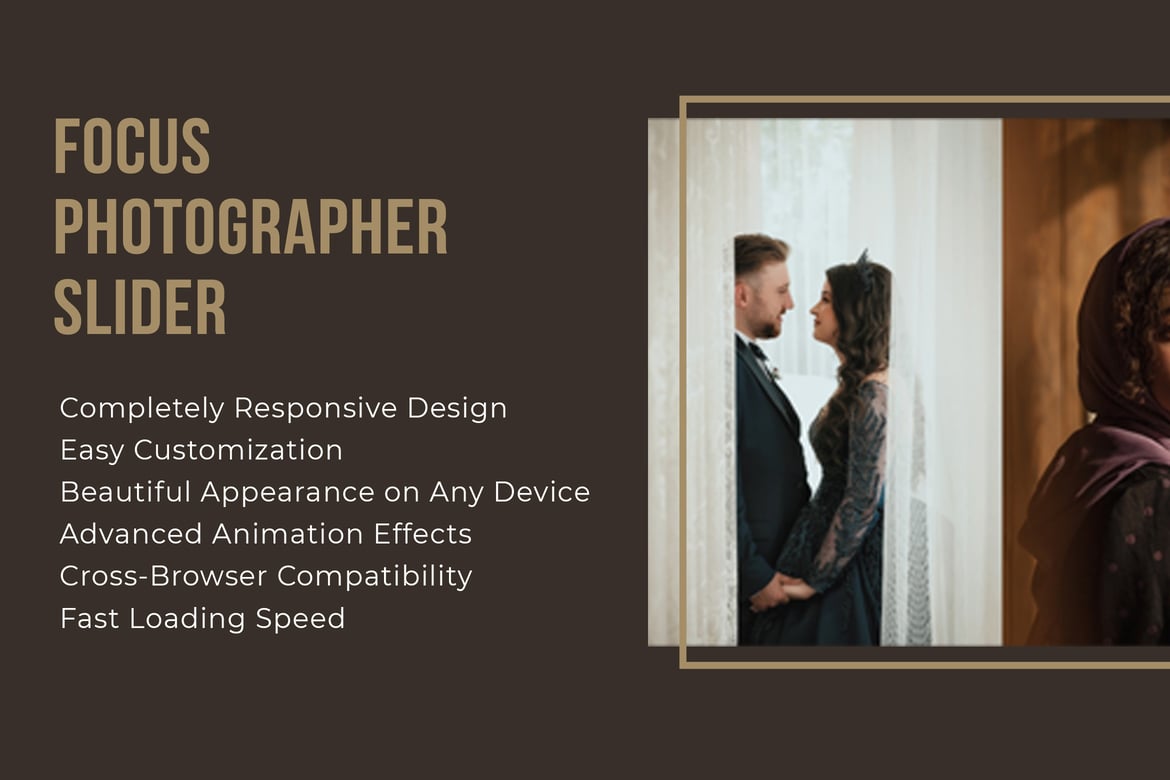 Slider Fotografi Fokus - Template Website Responsif yang Menawan