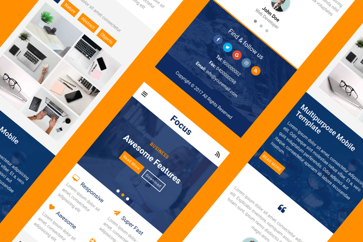 Focus - Template Web Mobile Serbaguna yang Menarik