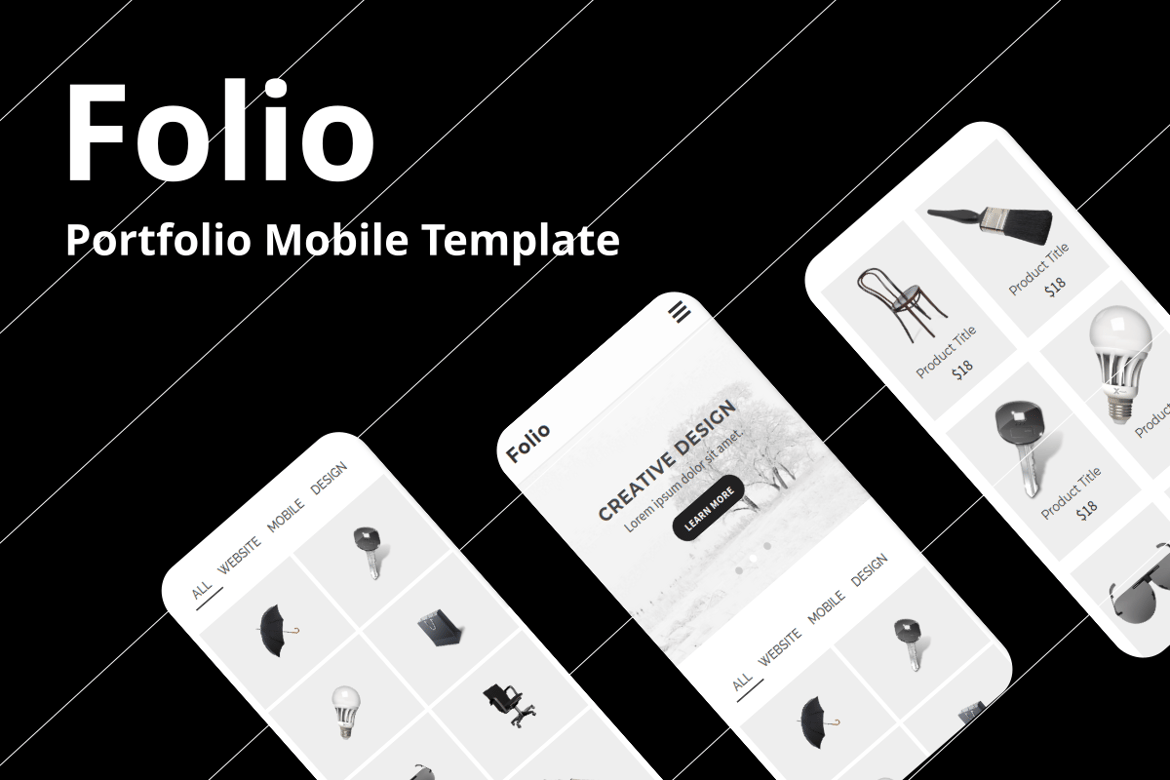 Folio - Template Website Portofolio Mobile yang Menawan