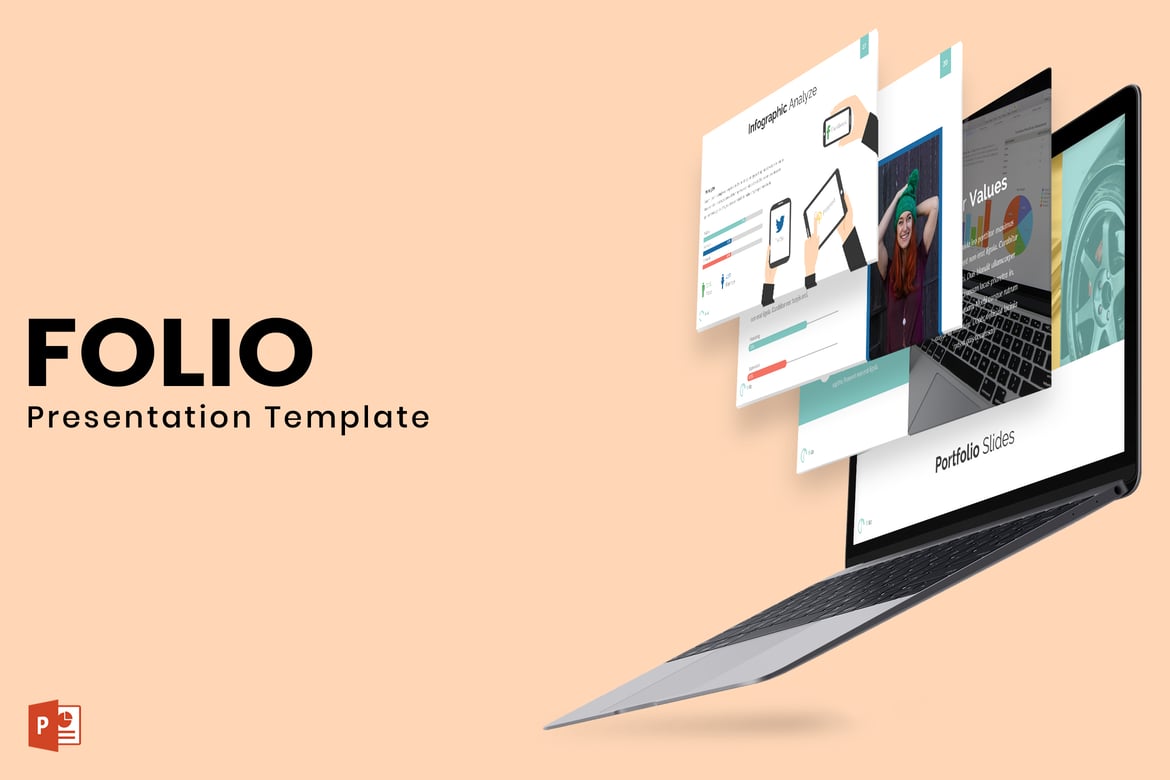 Folio - Template Presentasi PowerPoint Kreatif dan Minimalis