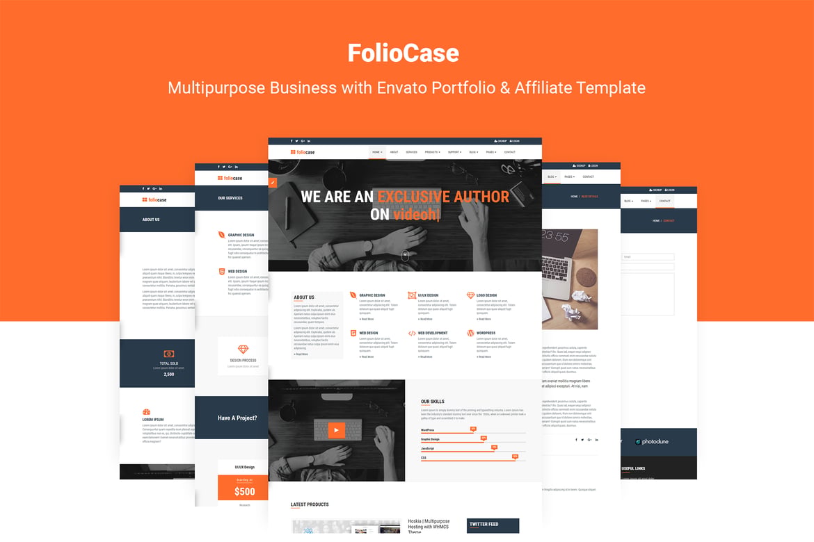 FolioCase - Template Website Portofolio & Afiliasi untuk Envato Market