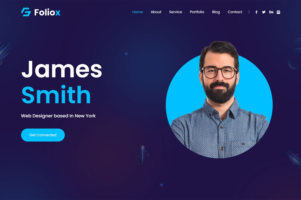Foliox - Template Web Portofolio Pribadi Menggunakan Tailwind CSS yang Kreatif dan Minimalis