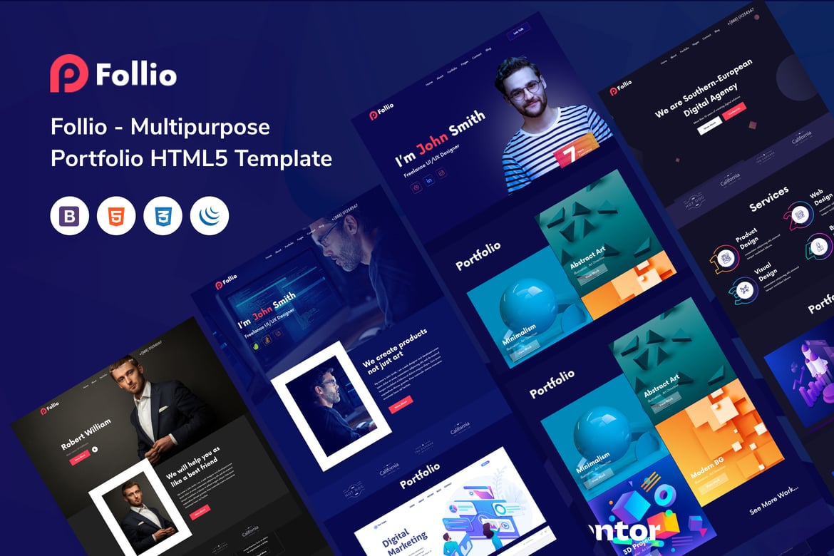 Follio - Template Website Portfolio Serbaguna HTML5 yang Menakjubkan