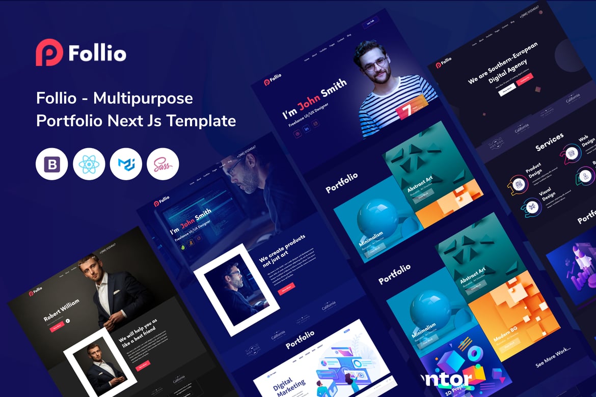 Follio - Template Website Portofolio Serbaguna Berbasis Next.js