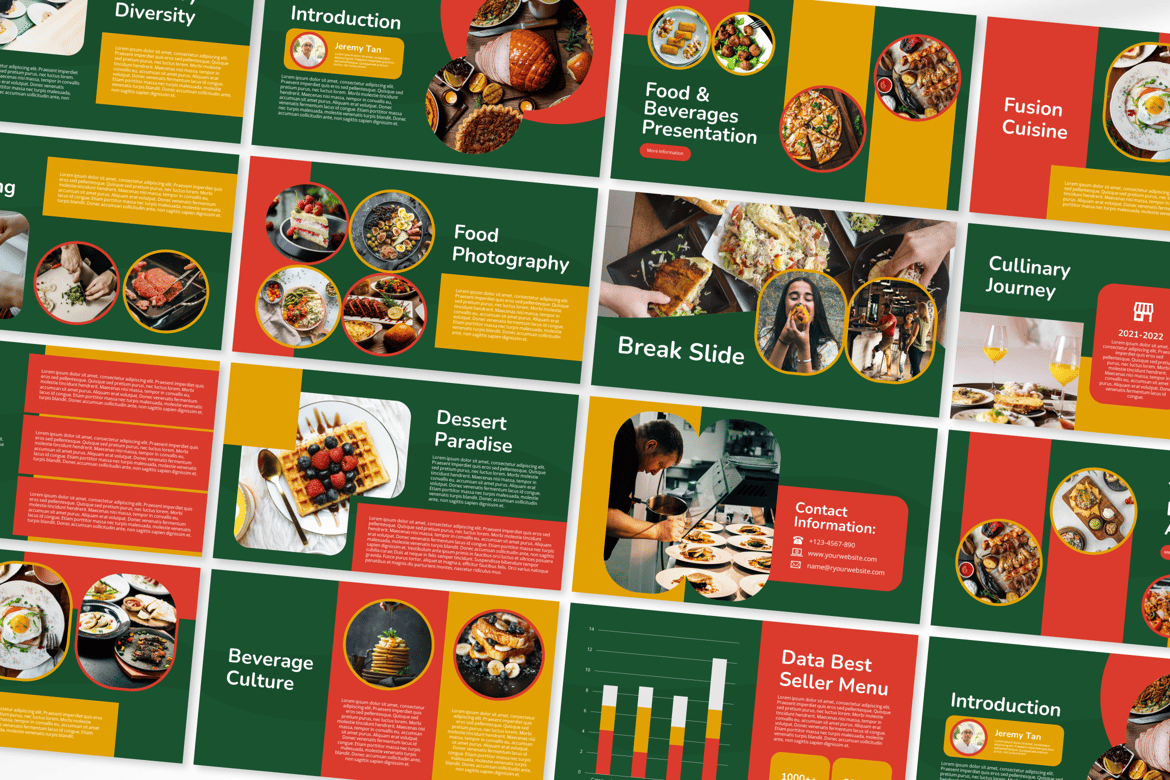 Template PowerPoint Makanan & Minuman yang Menarik dan Profesional