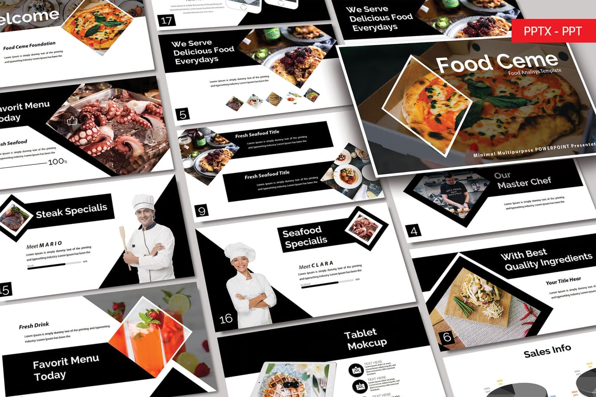 Template PowerPoint FOOD CEME - Kreatif dan Modern