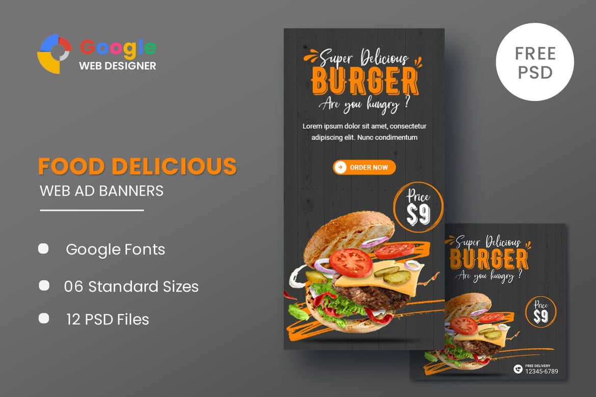 Banner Animasi Makanan Lezat untuk Bisnis Anda