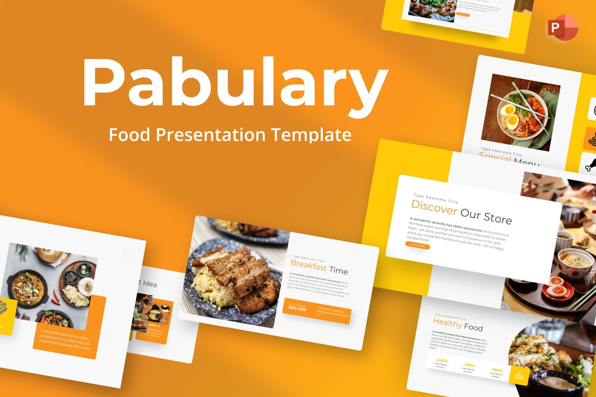 Template Presentasi Makanan yang Modern dan Profesional